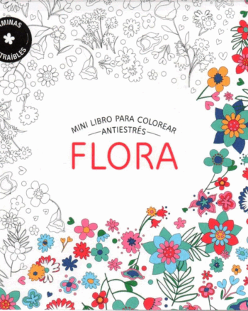 Flora - Mini libro antiestrés para colorear
